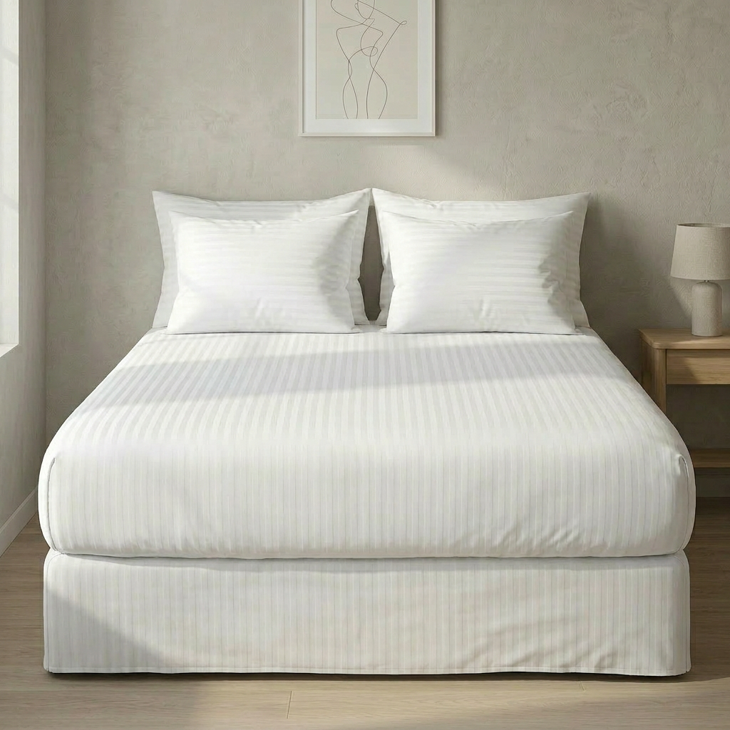 Faconlagen hvid stripe