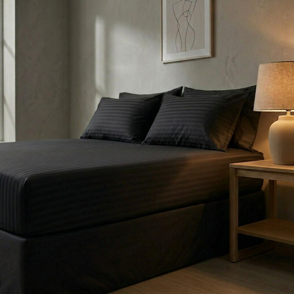 Faconlagen sort stripe