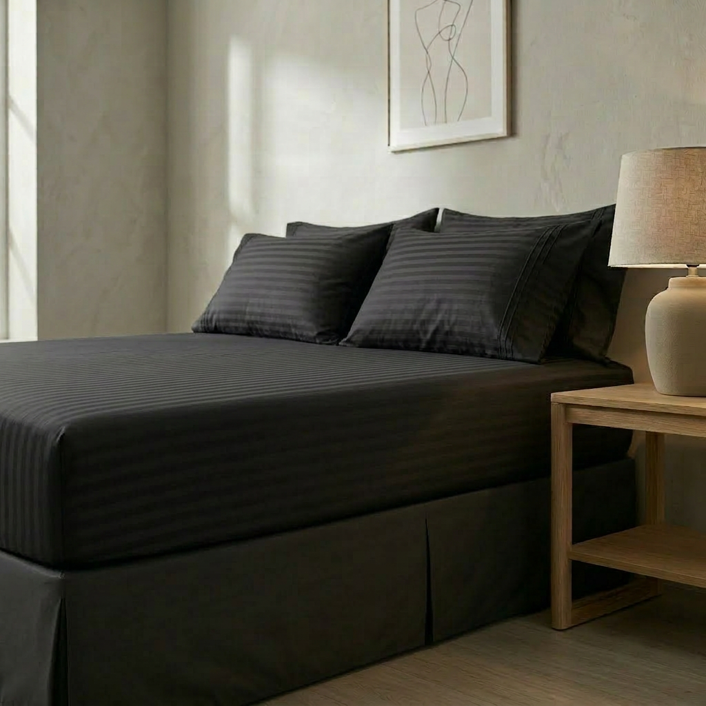 Faconlagen sort stripe