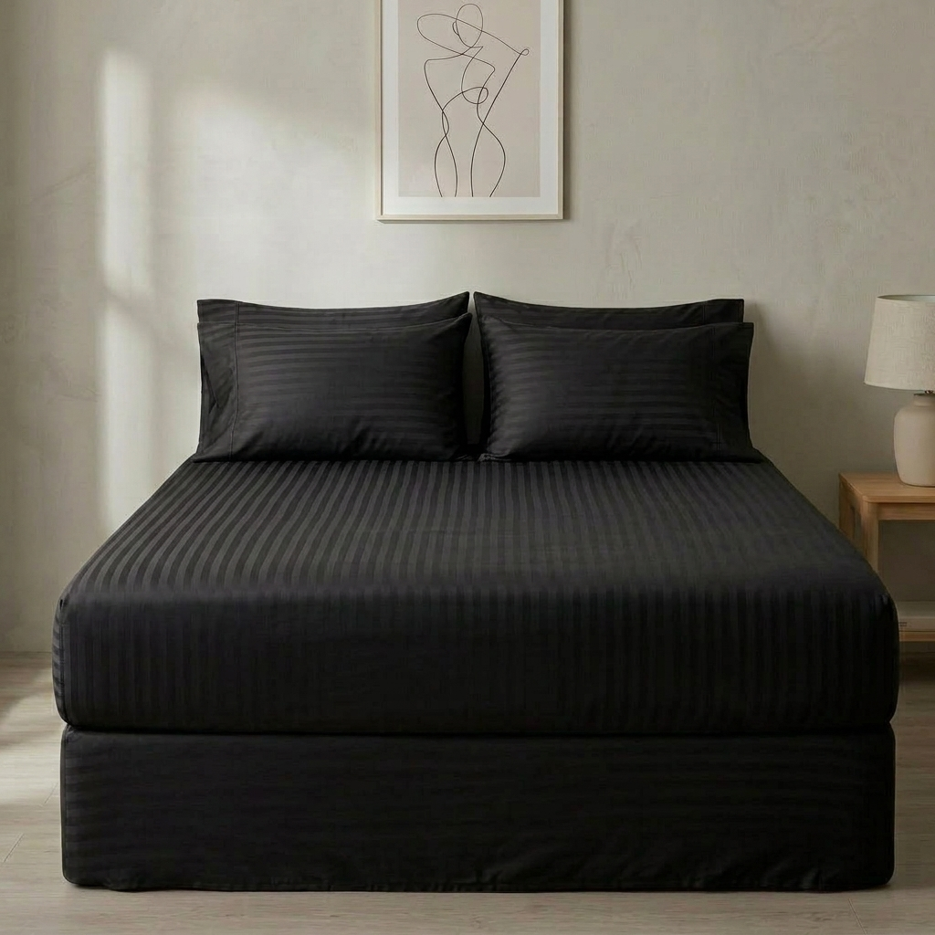 Faconlagen sort stripe
